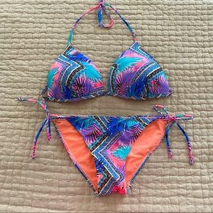 Large Top Small Bottoms Tropical Bikini